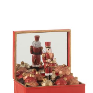 J-Line decoratie Muziekdoos Notenkraker – polyresin – mix