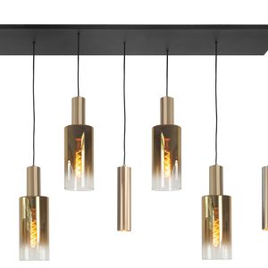 Highlight hanglamp Perugia – 7 lichts – 130 x 165 cm – zwart goud Highlight hanglamp Perugia – 7 lichts – 130 x 165 cm – zwart goud