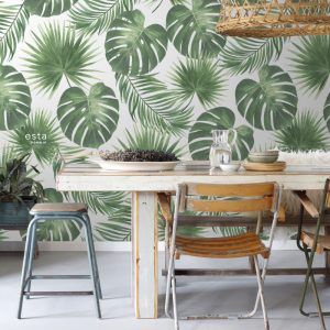 ESTAhome fotobehang tropische bladeren groen – 200 x 279 cm – 158897