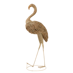 J-Line decoratie Flamingo – gras – naturel – small J-Line decoratie Flamingo – gras – naturel – small