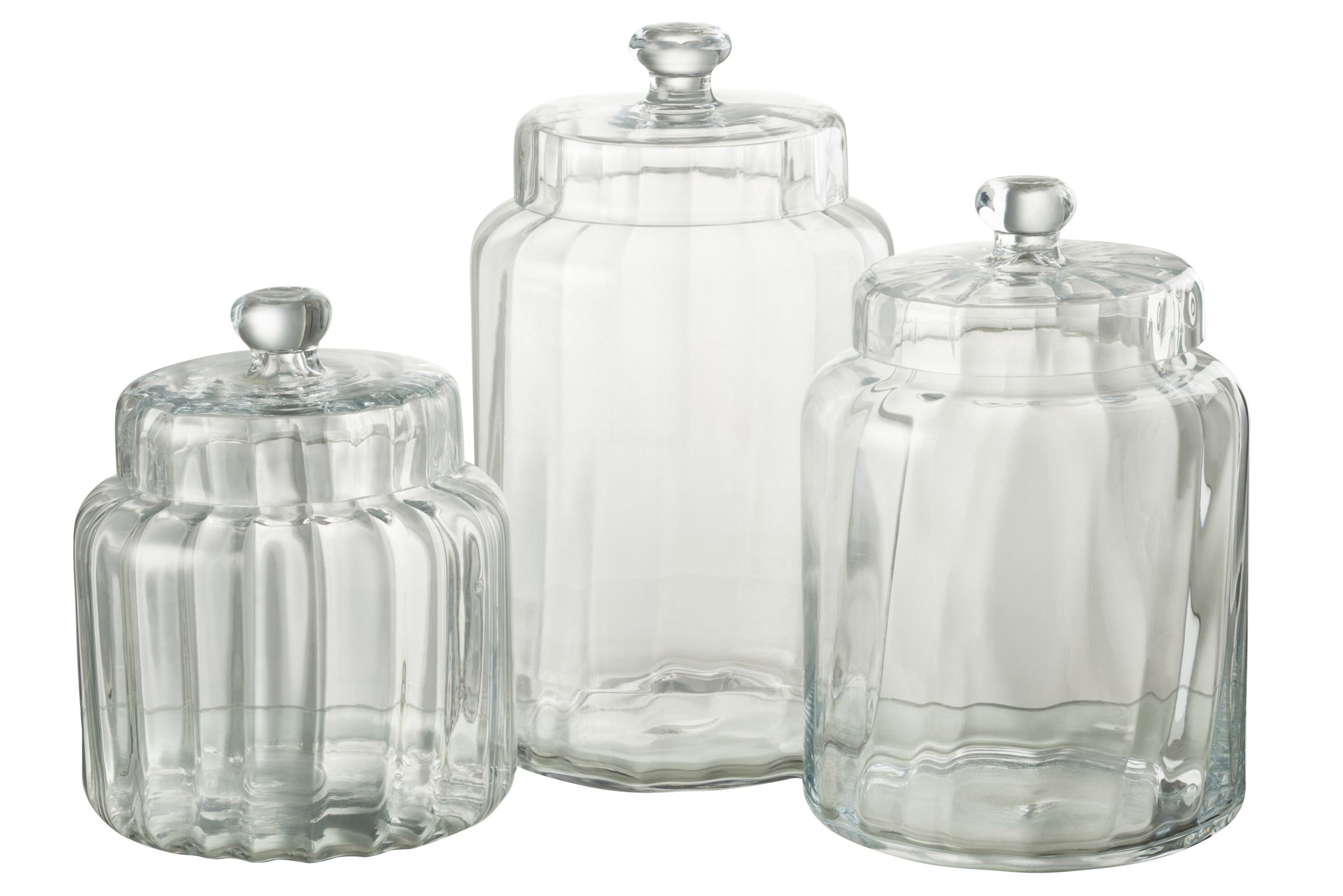 J-Line voorraadpot Elia - glas - transparant - large
