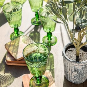 J-Line onderzetter Vierkant Acacia – hout – naturel – 4 stuks