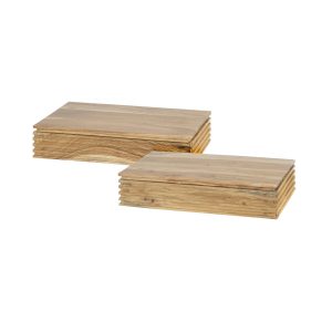 Giga Meubel Nachtkastje Layer L – Naturel – Set van 2 – 40x25x8cm