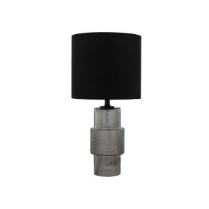 HOME DELUXE Grote tafellamp van glas YUKI – Rookgrijs HOME DELUXE Grote tafellamp van glas YUKI – Rookgrijs