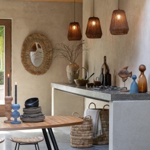 J-Line hanglamp Vlecht – metaal/palm – zwart – large J-Line hanglamp Vlecht – metaal/palm – zwart – large