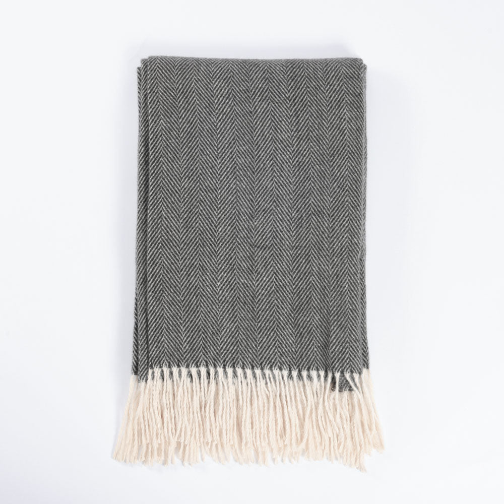 Home Deluxe plaid Mila - Polyester - Antraciet - 140x200cm