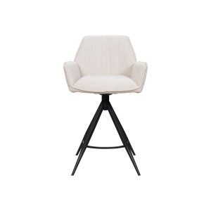 Giga Meubel Barstoel Noa Draaibaar – Beige/Zwart – Set van 2 Giga Meubel Barstoel Noa Draaibaar – Beige/Zwart – Set van 2