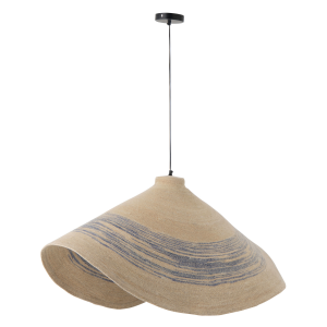 J-Line hanglamp Gestreept – zeegras – naturel/blauw J-Line hanglamp Gestreept – zeegras – naturel/blauw
