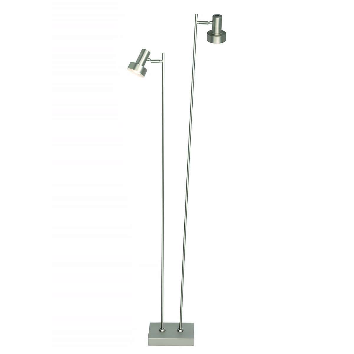 Freelight vloerlamp Lunata - 2 lichts - 20 x 140 cm - mat chroom