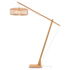GOOD&MOJO vloerlamp Bromo – bruin – Ø60cm