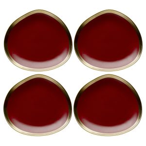 Kare Design Borden Vibrations Ø21cm rood (4/set)