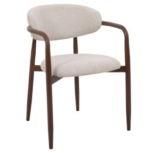 Giga Meubel Eetkamerstoel Alexia – Beige Stof Metaal – 59x57x77cm – Se Giga Meubel Eetkamerstoel Alexia – Beige Stof Metaal – 59x57x77cm – Se