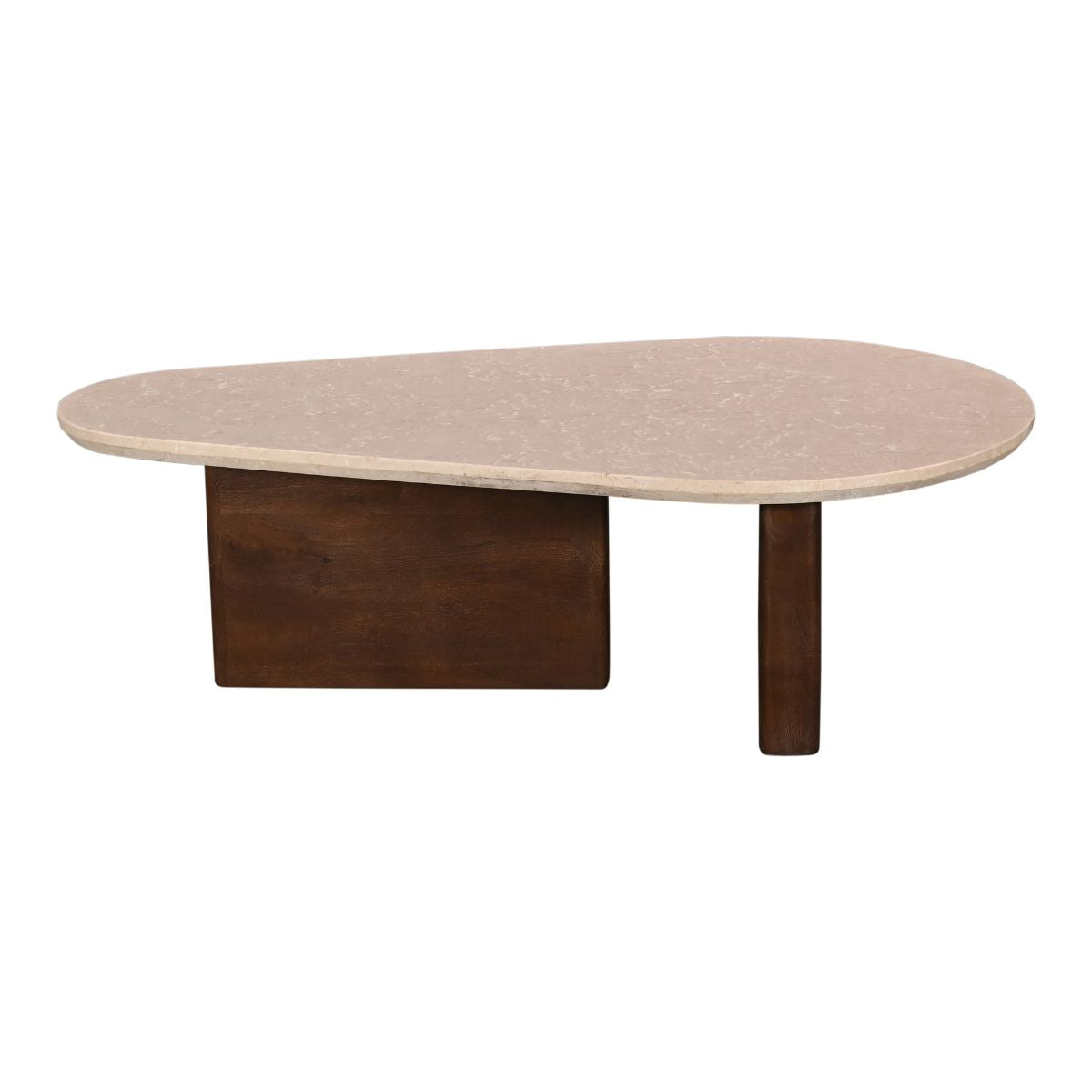 Giga Meubel Salontafel Ayla Organisch - Marmer/Hout - Donkerbruin - 12