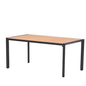 Felini tafel – 160×84 cm – carbon black – light teaklook Felini tafel – 160×84 cm – carbon black – light teaklook