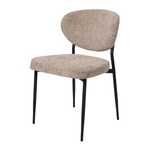 Giga Meubel Eetkamerstoel Vajèn – Stof – Taupe – Set van 2 Giga Meubel Eetkamerstoel Vajèn – Stof – Taupe – Set van 2