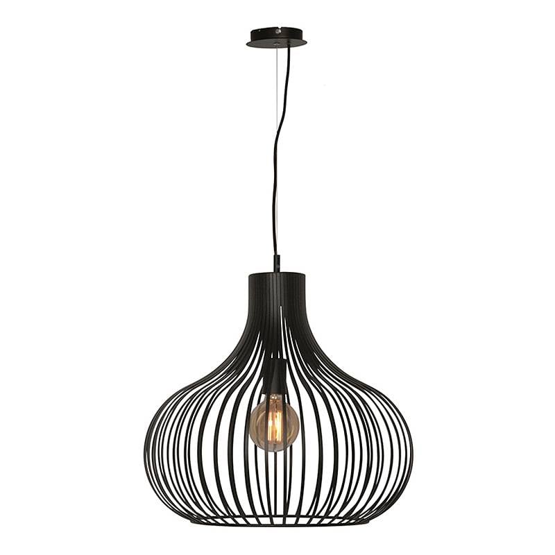 Freelight hanglamp Aglio - 1 lichts - 48 x 150 cm - zwart