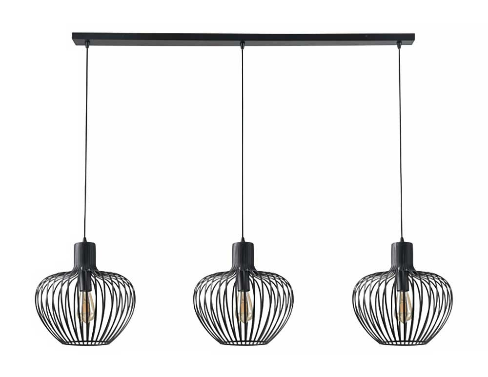 Freelight hanglamp Arraffone - 3 lichts - 140 x 150 cm - zwart
