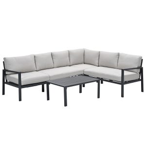 Garden Impressions loungeset Denver 4-delig rechts – donker grijs Garden Impressions loungeset Denver 4-delig rechts – donker grijs