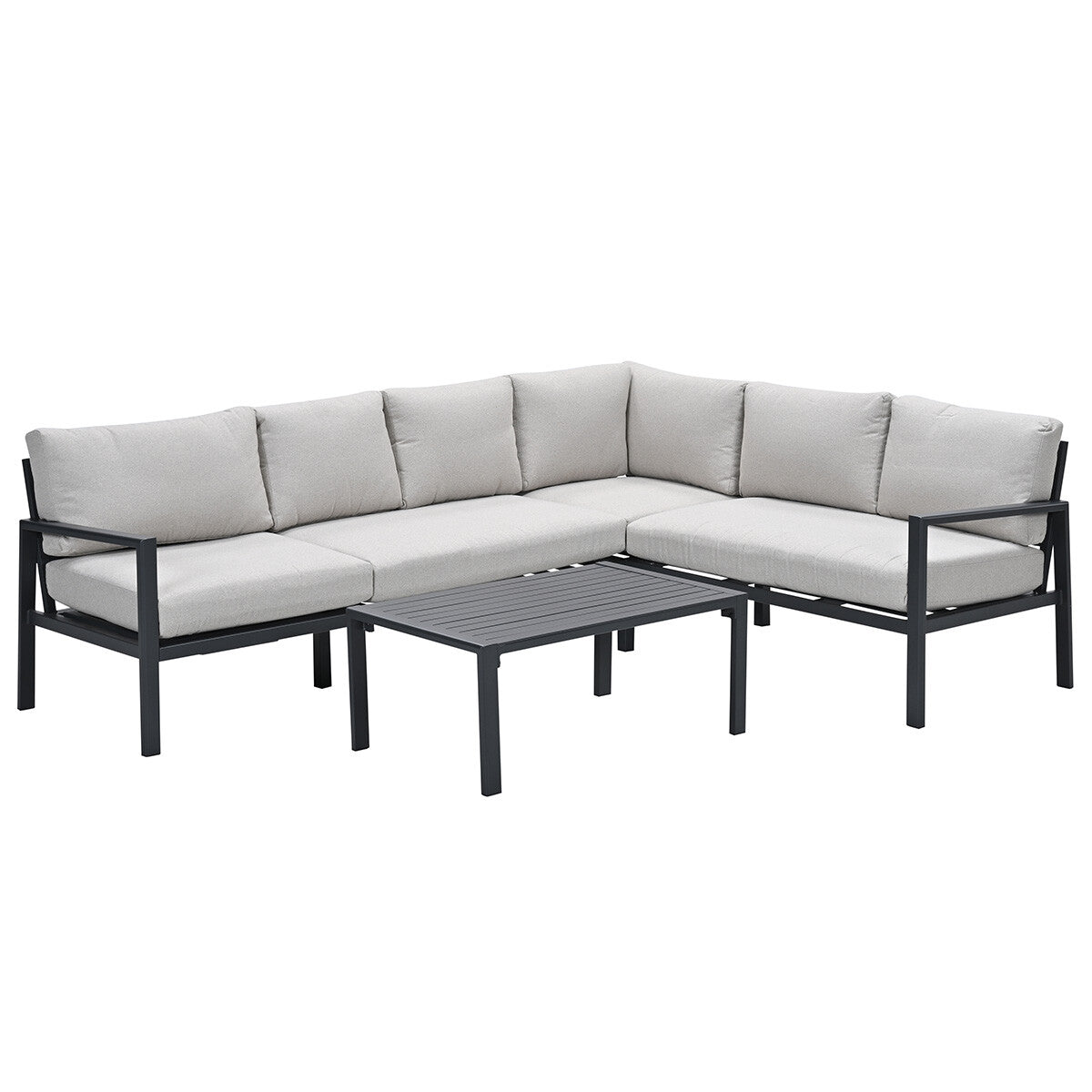 Garden Impressions loungeset Denver 4-delig rechts – donker grijs