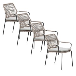 Garden Impressions Tuinstoel Natas stapelbaar natural sand – 4 stuks Garden Impressions Tuinstoel Natas stapelbaar natural sand – 4 stuks