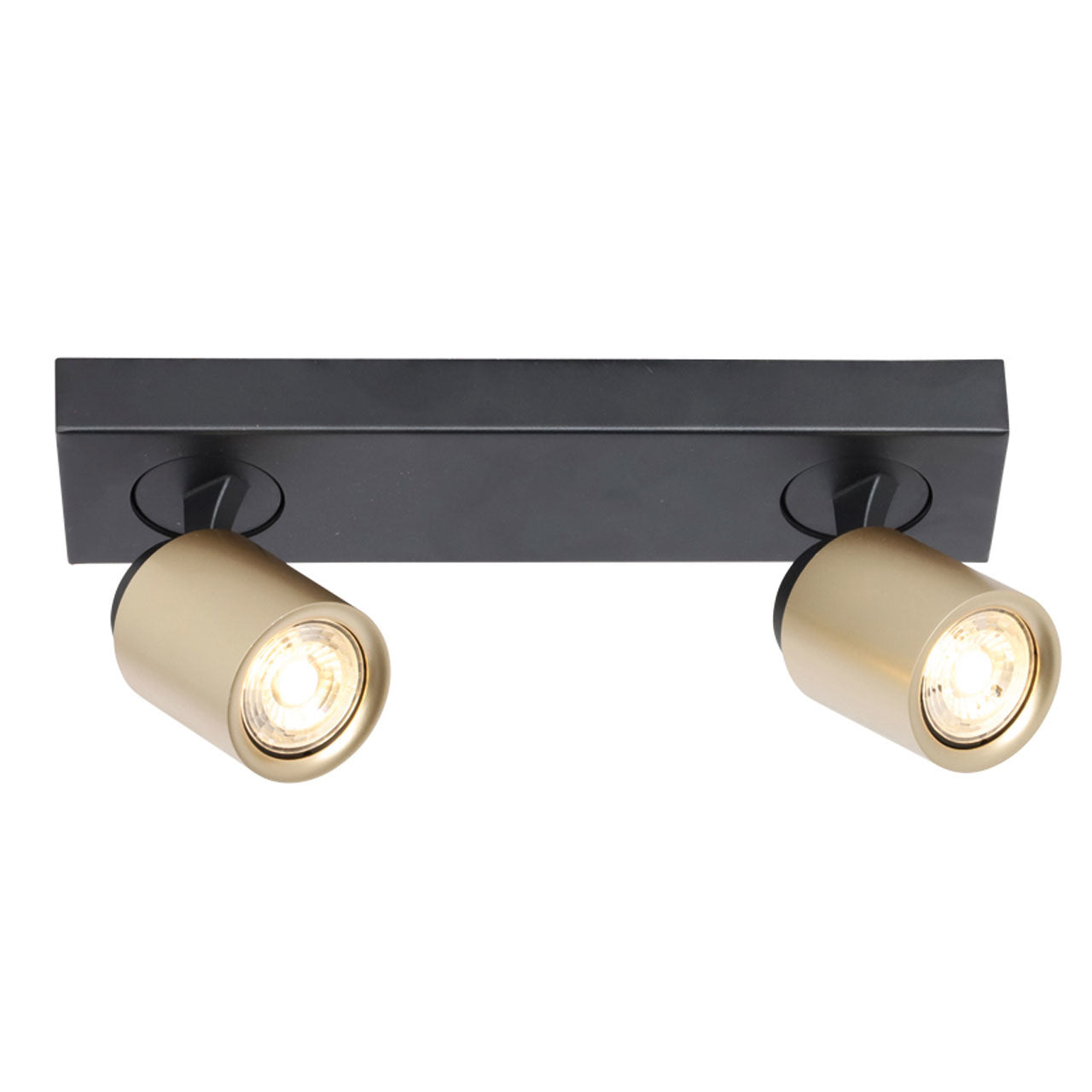 Freelight spot Razza - 2 lichts - 32 x 14 cm - zwart goud