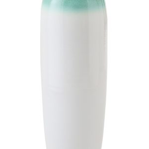 J-Line vaas – keramiek – muntgroen/wit – large