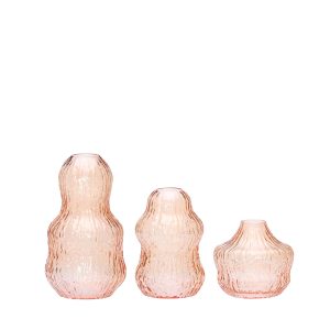 Hübsch vazen Fuyu – glas – ø11xh20cm/ø10xh15/ø11xh10cm