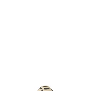 J-Line vaas Kira Rond – keramiek – wit/zwart – small – Ø 10 cm