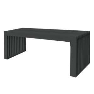 HOME DELUXE Houten bank LORA Zwart – 110 cm