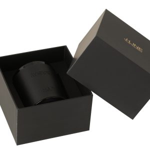 J-Line geurkaars Leder – Black Diamond – glas – zwart – 40U J-Line geurkaars Leder – Black Diamond – glas – zwart – 40U