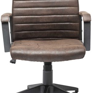 Kare Design Draaibare Bureaustoel Labora laag donkerbruin