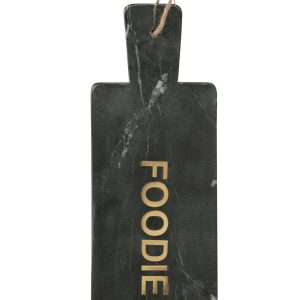 J-Line snijplank Foodie Rechthoek Marmer – steen – zwart/goud – large J-Line snijplank Foodie Rechthoek Marmer – steen – zwart/goud – large
