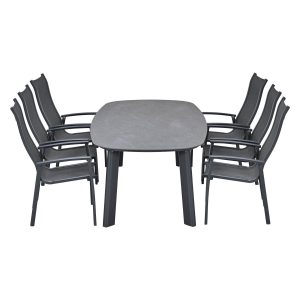 Garden Impressions Tuinset Hilly 7-delig – Albano tuintafel 240×115 cm