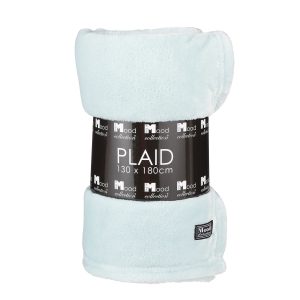 In The Mood Collection Famke Fleece Plaid – L180 x B130 cm – Mintgroen