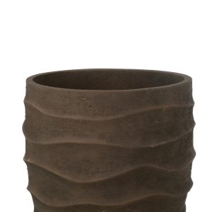 J-Line bloempot Golf + Buiten zand – steen – bruin – medium