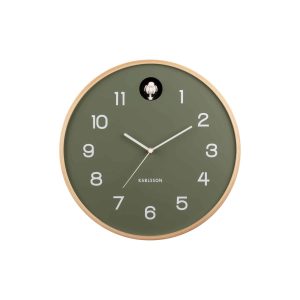 Karlsson wandklok Natural Cuckoo – groen – Ø31.5cm Karlsson wandklok Natural Cuckoo – groen – Ø31.5cm