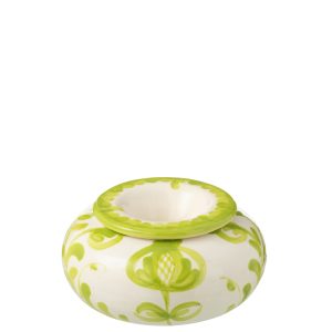 J-Line asbak Granada – keramiek – wit/groen – large J-Line asbak Granada – keramiek – wit/groen – large