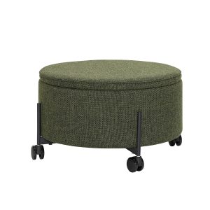 Hübsch poef Contain – acryl/polyester/staal – ø66x37cm