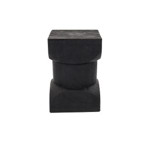 Housecraft Living Rea Bijzettafel Vierkant 30×30 cm Mangohout Donkerbr