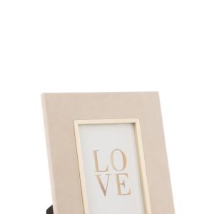 J-Line fotolijst Dita – fluweel – beige – small J-Line fotolijst Dita – fluweel – beige – small