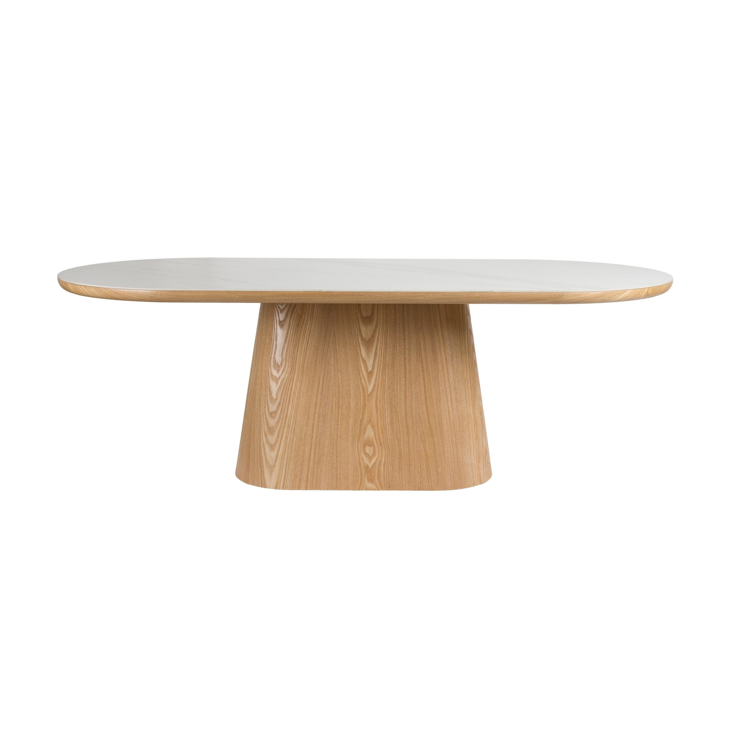 Housecraft Living Almira Eettafel Ovaal 180 cm Hout/ Marmerlook Nature