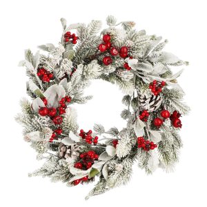 House of Seasons Belfort Kerstkrans – Ø40 cm – Groen