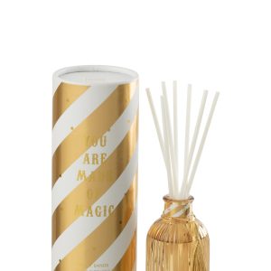 J-Line geurstokjes Magic – Sunlit Sands – glas – wit/goud – small J-Line geurstokjes Magic – Sunlit Sands – glas – wit/goud – small