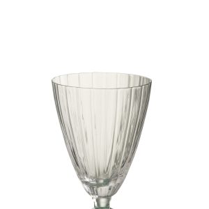 J-Line drinkglas Gestreept – glas – transparant/groen J-Line drinkglas Gestreept – glas – transparant/groen