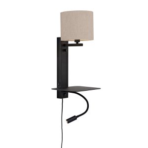 it's about RoMi wandlamp Florence – bruin – 24x22x52cm