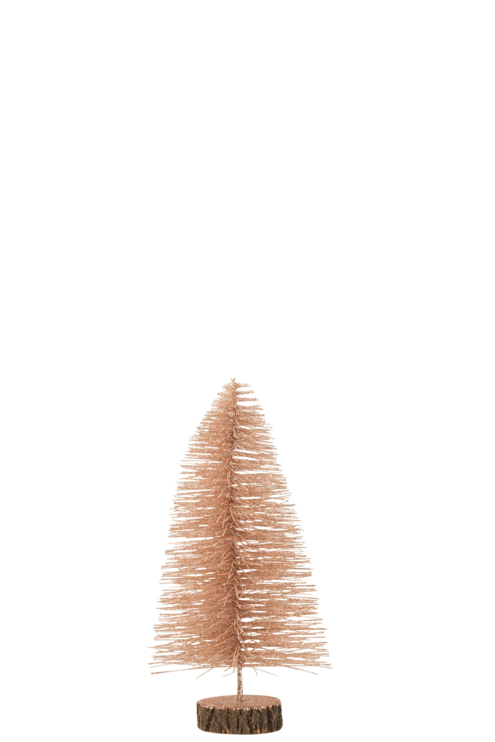 J-Line decoratie Kerstboom - kunststof - roze - small