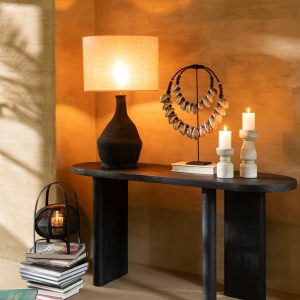 J-Line tafel – hout – zwart