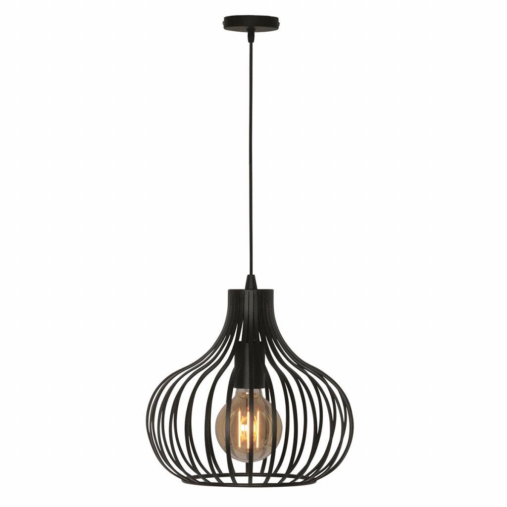 Freelight hanglamp Aglio - 1 lichts - 28 x 150 cm - zwart