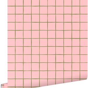 ESTAhome behang geblokt motief licht roze – 0.53 x 10.05 m – 131594 ESTAhome behang geblokt motief licht roze – 0.53 x 10.05 m – 131594