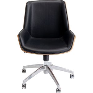 Kare Design Draaibare Bureaustoel Rouven laag zwart Kare Design Draaibare Bureaustoel Rouven laag zwart